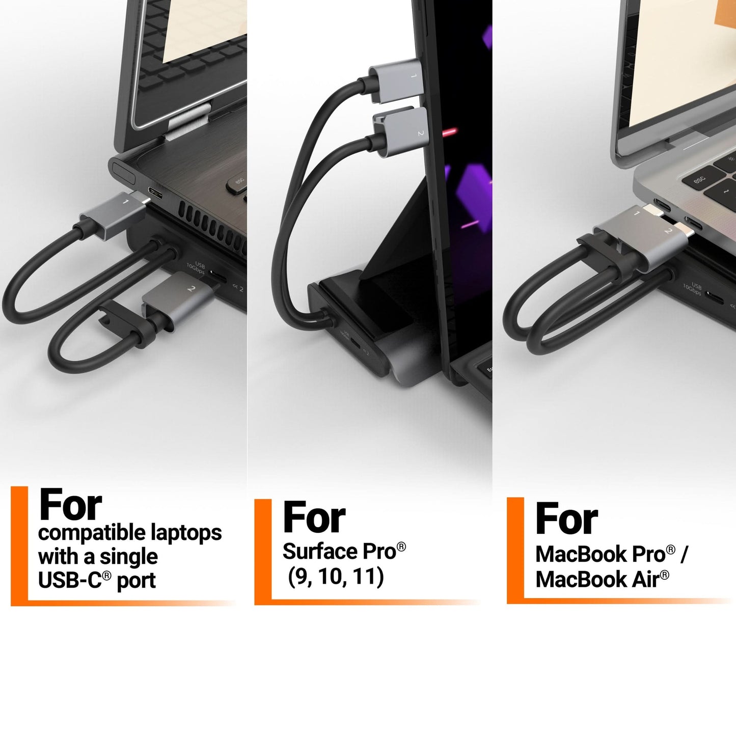 J5CREATE USB-C Dual 4K Display Docking Station with an M.2 SSD Slot jcd551