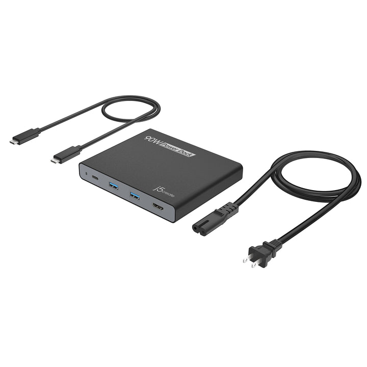 J5CREATE 90W BUILT-IN USB-C TRAVEL DOCK