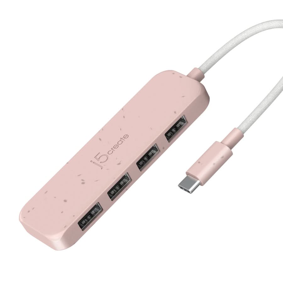 J5CREATE ECO-FRIENDLY USB-C to 4-Port Type-A Gen 2 Hub