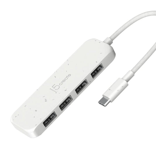 J5CREATE ECO-FRIENDLY USB-C to 4-Port Type-A Gen 2 Hub