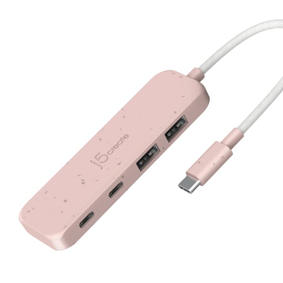J5CREATE ECO-FRIENDLY USB-C to 4-Port Type-C & Type-A Gen 2 Hub