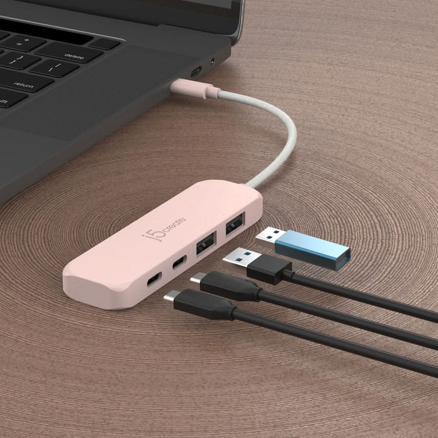 J5CREATE ECO-FRIENDLY USB-C to 4-Port Type-C & Type-A Gen 2 Hub