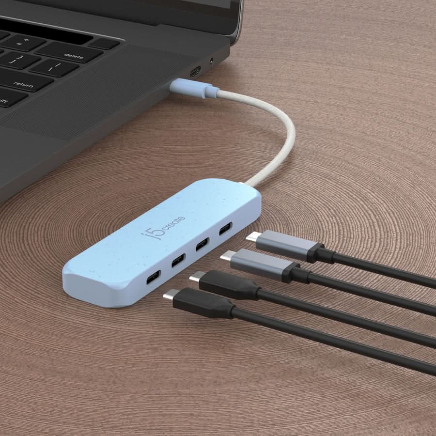 J5CREATE ECO-FRIENDLY USB-C to 4-Port Type-C & Type-A Gen 2 Hub