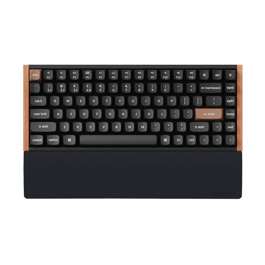 Keychron Silicone Palm Rest PR43, Ergonomic Wrist Rest for 65% and 75% Keyboards, 317mm, Black