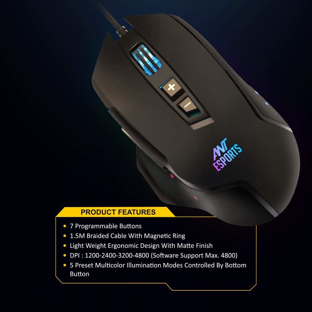 MOUSE-ANT-ESPORTS-GM300-BLACK