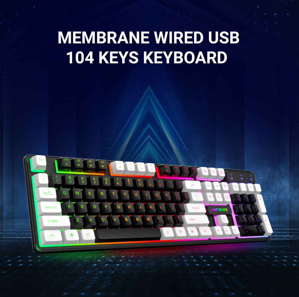 Ant Esports MK1400 Wired Membrane Gaming Keyboard (BIS.R-41183733)
