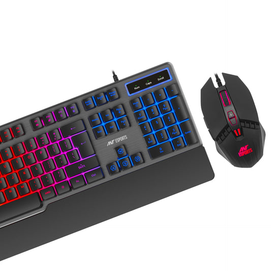Ant Esports KM500 Pro Backlit Wired Gaming Keyboard and Mouse Combo - Black (Bis.R-41179400)