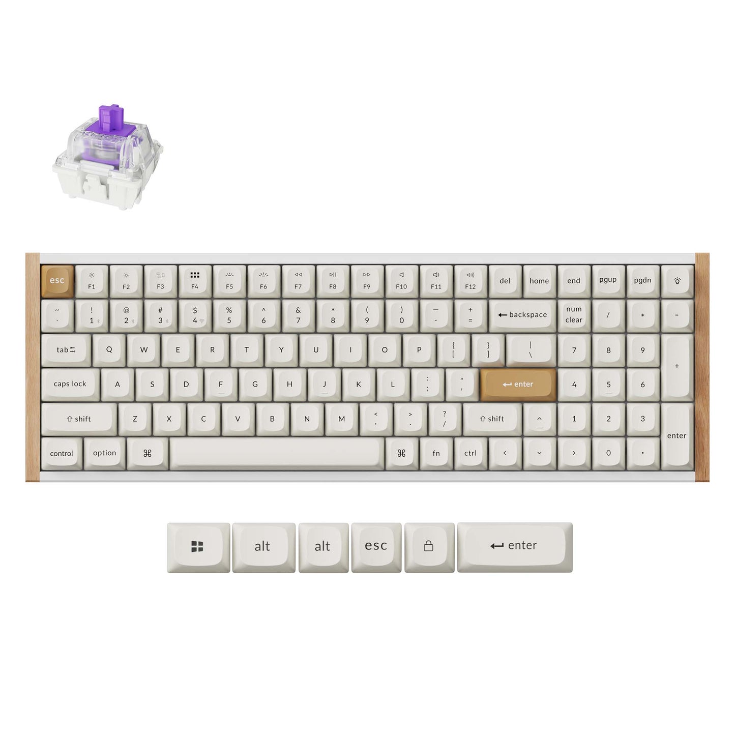 Keychron K4 HE Wireless Magnetic Switch Custom Keyboard White