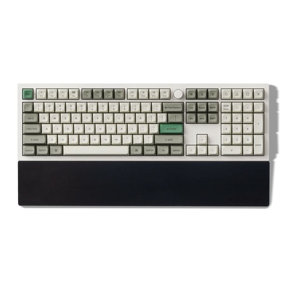 Keychron Silicone Palm Rest PR52, Ergonomic Wrist Rest for 100% Full-Size Keyboards, 447mm, Black