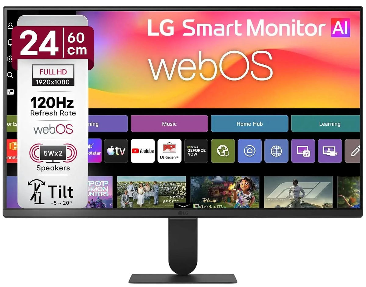 LG 24U511SB 60 cm (24 Inch) Full HD (1920x1080) IPS Smart 120Hz Monitor