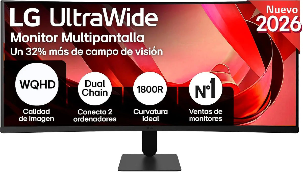 LG 34U601B-B UltraWide Monitor, 34" VA Display, WQHD Resolution, 120Hz Refresh Rate Black