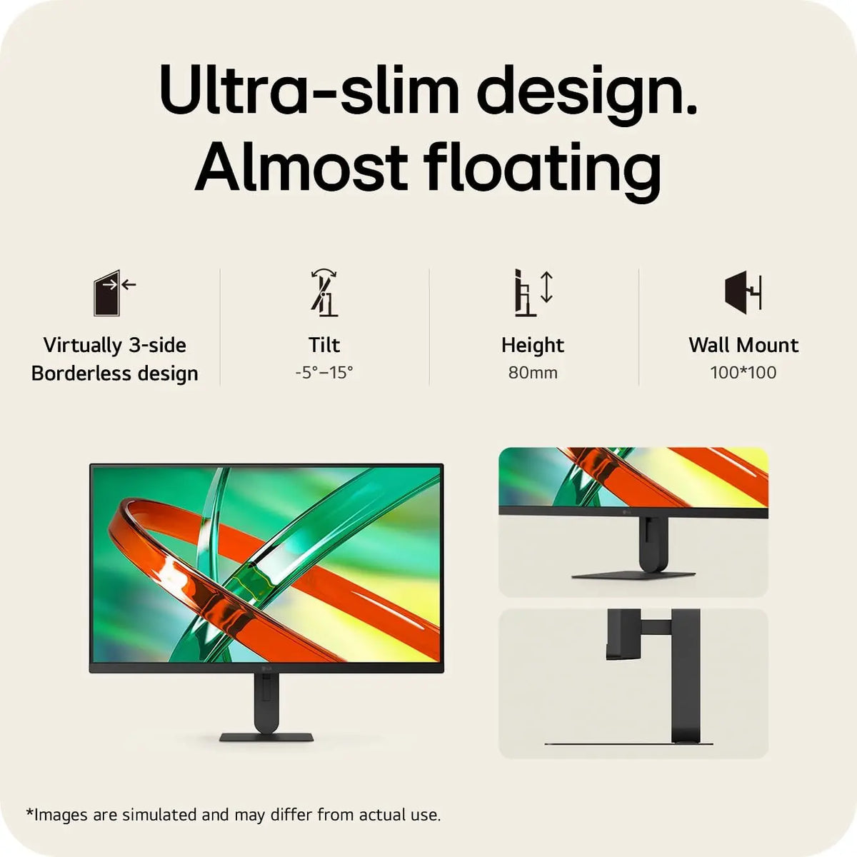 LG UltraFine™ U7 27U710B-B Monitor | 27 inch UHD 4K IPS, Black