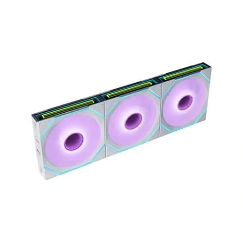 LIAN LI UNI FAN SL-INF FLEX Reverse Blade 120mm ARGB Case Fan, 3-Pack, White 