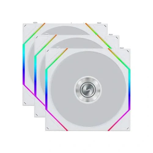 LIAN LI UNI FAN TL FLEX 120mm ARGB Case Fan, 3-Pack, White