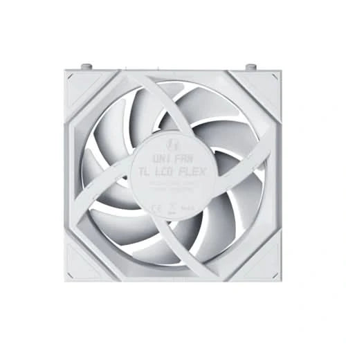LIAN LI UNI FAN TL LCD FLEX Reverse Blade 120mm ARGB Case Fan, 3-Pack, White