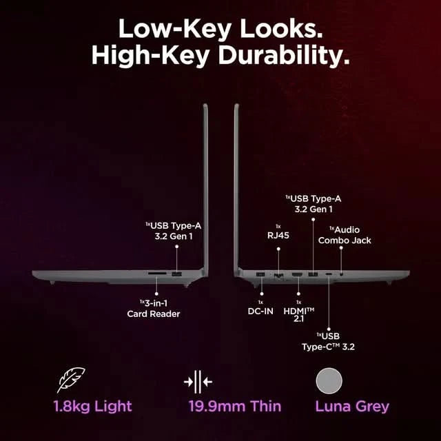 Lenovo LOQ 15ARP10E AMD Ryzen 5 Gaming Laptop, 16GB RAM, 512GB SSD, 6GB Graphics, 15.6 Inch 144 Hz FHD IPS Display, GeForce RTX 3050, Windows 11 Home, MS Office Home 2024, Grey, 1.8 KG