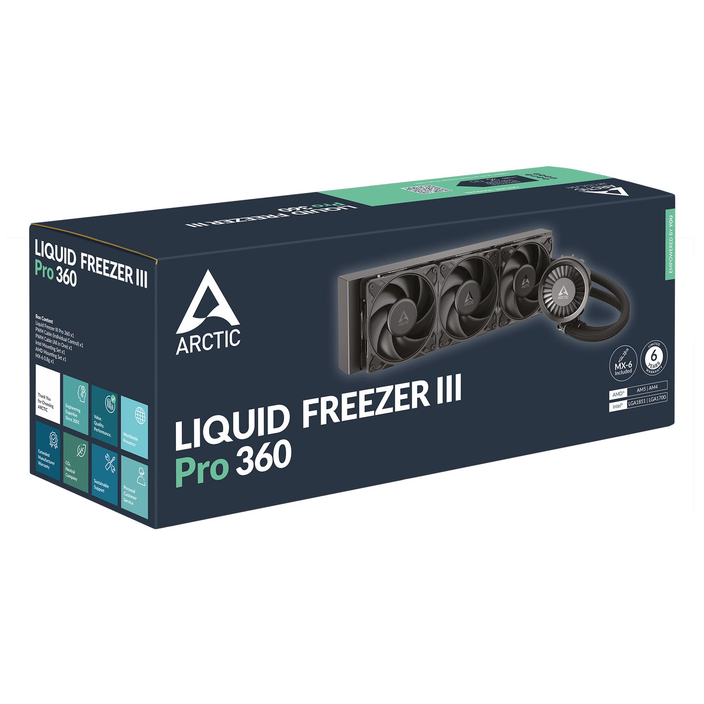 ARCTIC LIQUID FREEZER III PRO 360 - AIO CPU COOLER, 3 X 120 MM WATER COOLING ACFRE00180A