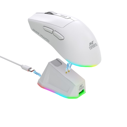 Ant Esports GM810 Pro Wireless Optical Gaming Mouse 7200 DPI 2.4G Bluetooth - White