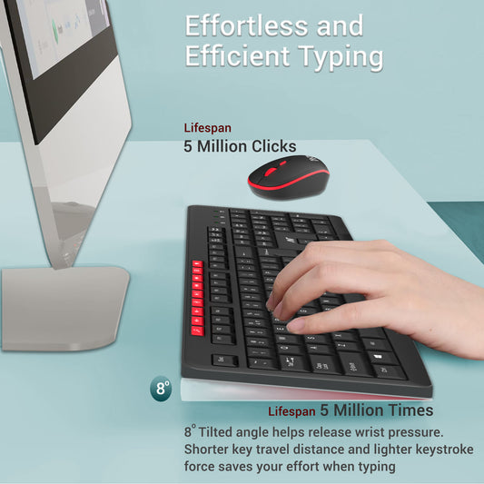Ant WK200 Professional Wireless Keyboard & Mouse Combo Black (R-41285455) (ETA-SD-20241110953) (ETA-SD-20241110999)