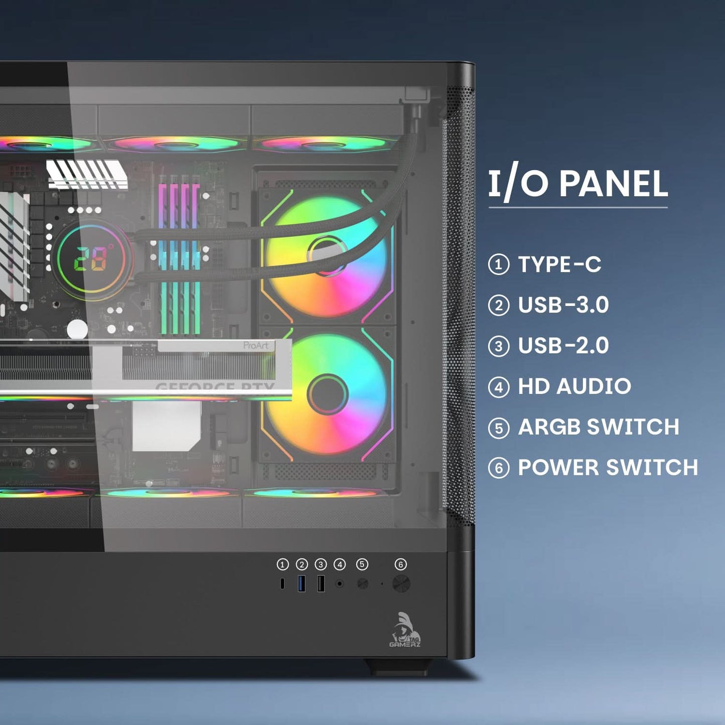 TAG Gaming Aurora M Mid Tower Cabinet Black