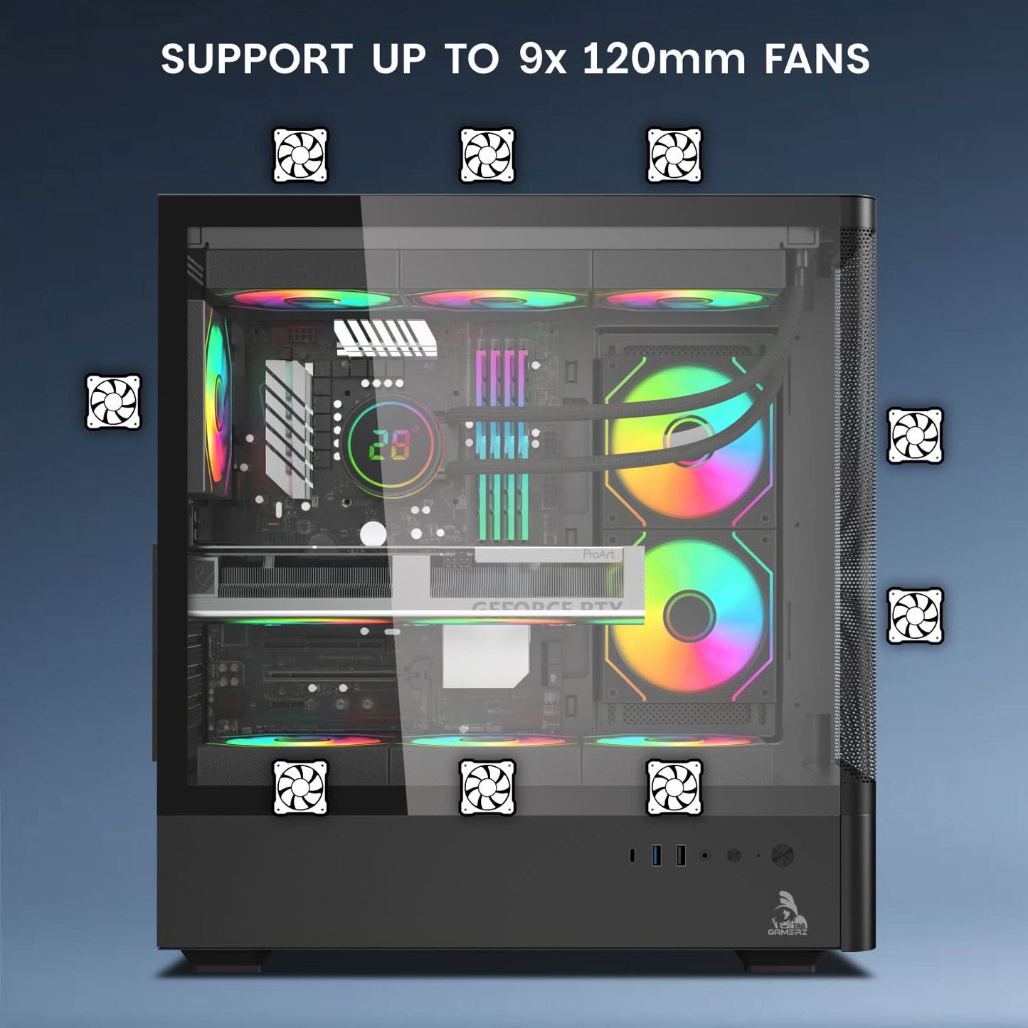 TAG Gaming Aurora M Mid Tower Cabinet Black