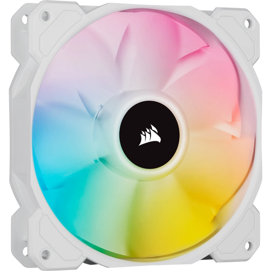 CORSAIR SP SERIES SP120 RGB ELITE 120MM RGB LED FAN WITH AIRGUIDE SINGLE PACK - WHITE CO-9050108-WW