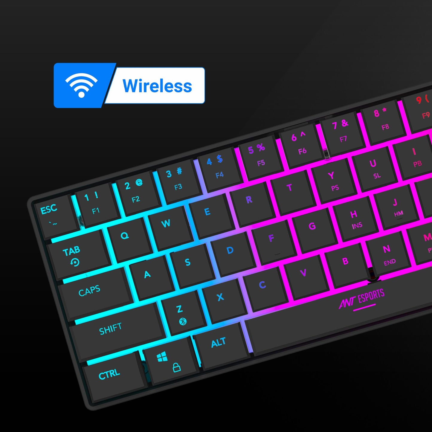 ANT ESPORTS MK1500 MINI WIRELESS GAMING KEYBOARD