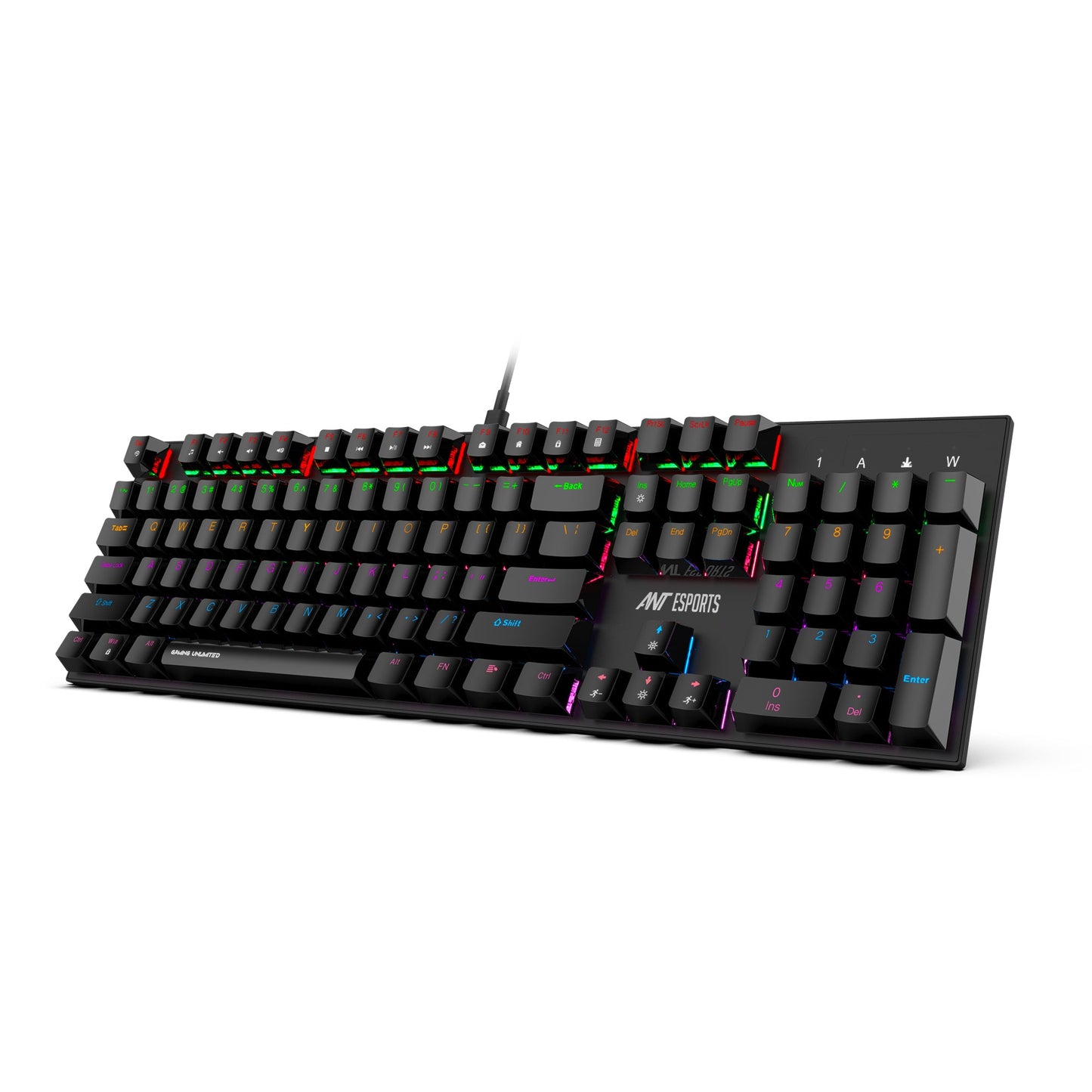 ANT ESPORTS MK3200 V2 MECHANICAL GAMING KEYBOARD MULTICOLOR LED BACKLIT WIRED -BLUE SWITCH (R-41183733)