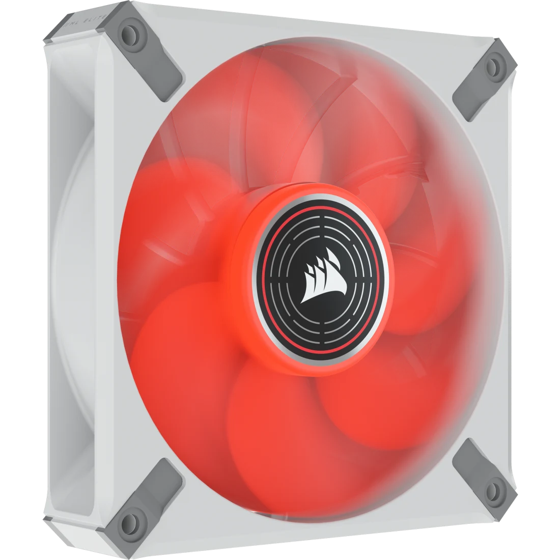 CORSAIR ML ELITE SERIES, ML120 LED ELITE WHITE, 120MM MAGNETIC LEVITATION RED LED FAN WITH AIRGUIDE, SINGLE PACK