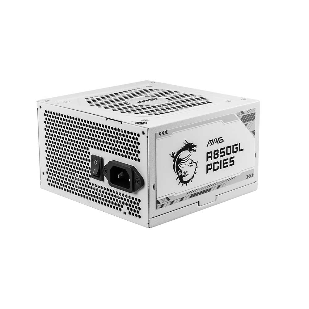 MSI MAG A850GL PCIE5 ATX 3.1 GOLD FULLY MODULAR SMPS WHITE