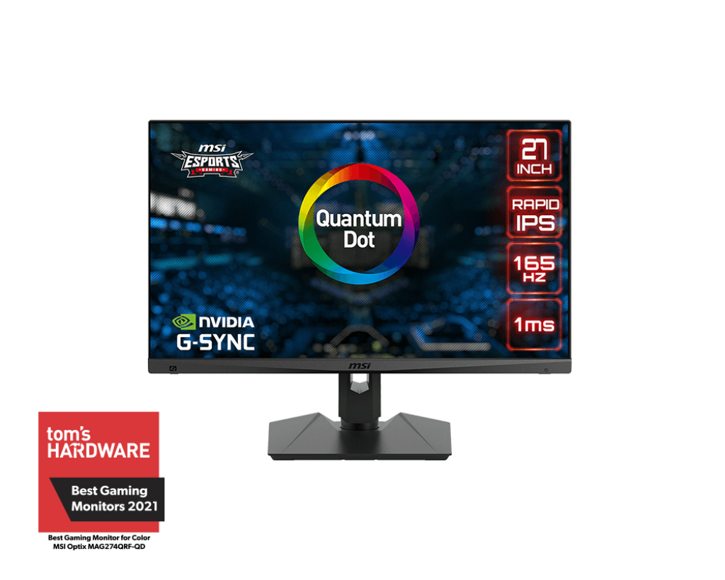 MSI OPTIX 27 INCH MAG274QRF WQHD IPS 165HZ G-SYNC ESPORTS GAMING MONITOR WITH TYPE-C