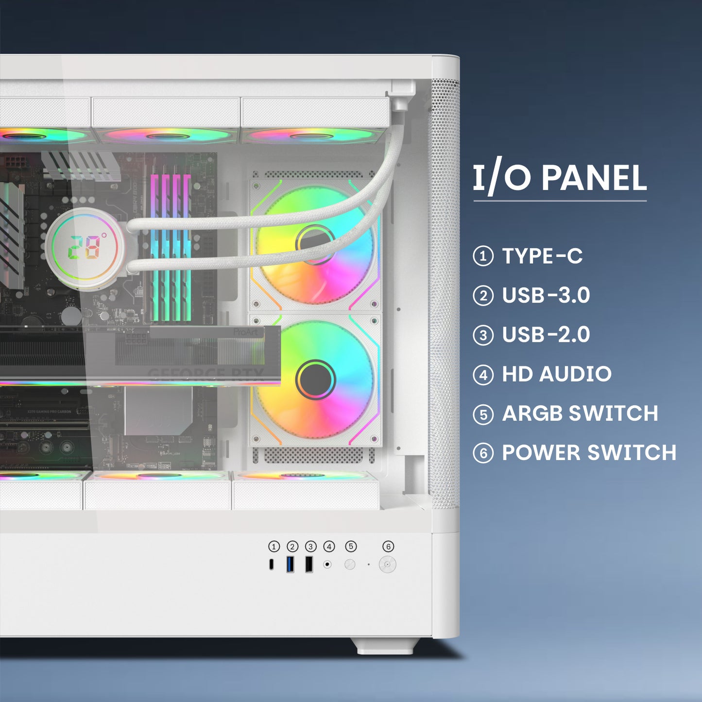 TAG Gaming Aurora M Mid Tower Cabinet White