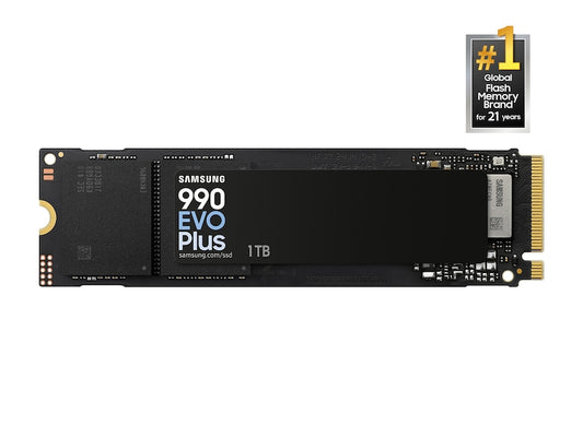 SAMSUNG 990 EVO SSD 1TB, PCIE 5.0 X2 M.2 MZ-V9E1T0BW