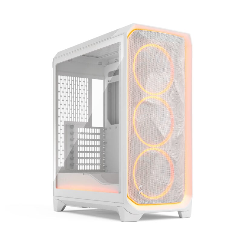 Fractal Design Meshify 3 Ambience Pro RGB White TG Clear Tint Mid Tower Gaming Cabinet