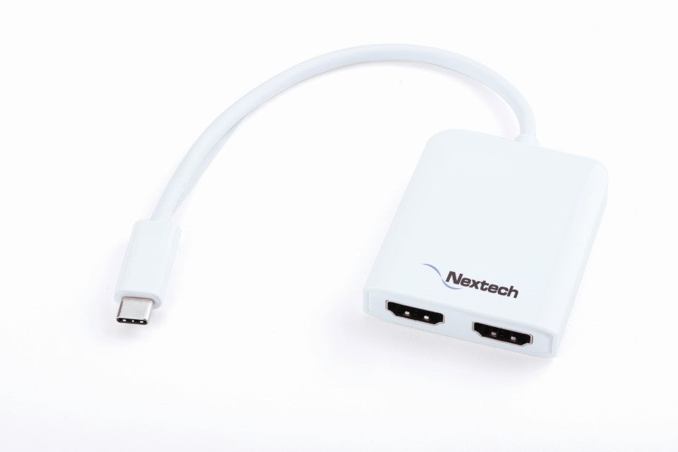 Nextech USB C to Dual HDMI Display Adapter (MST) Support 4K for USB-C PC, Laptop and Phones