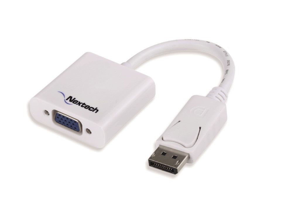 Nextech DisplayPort to VGA Female Adapter Cable Compatible with Computer, Desktop, Laptop, PC, Monitor, Projector