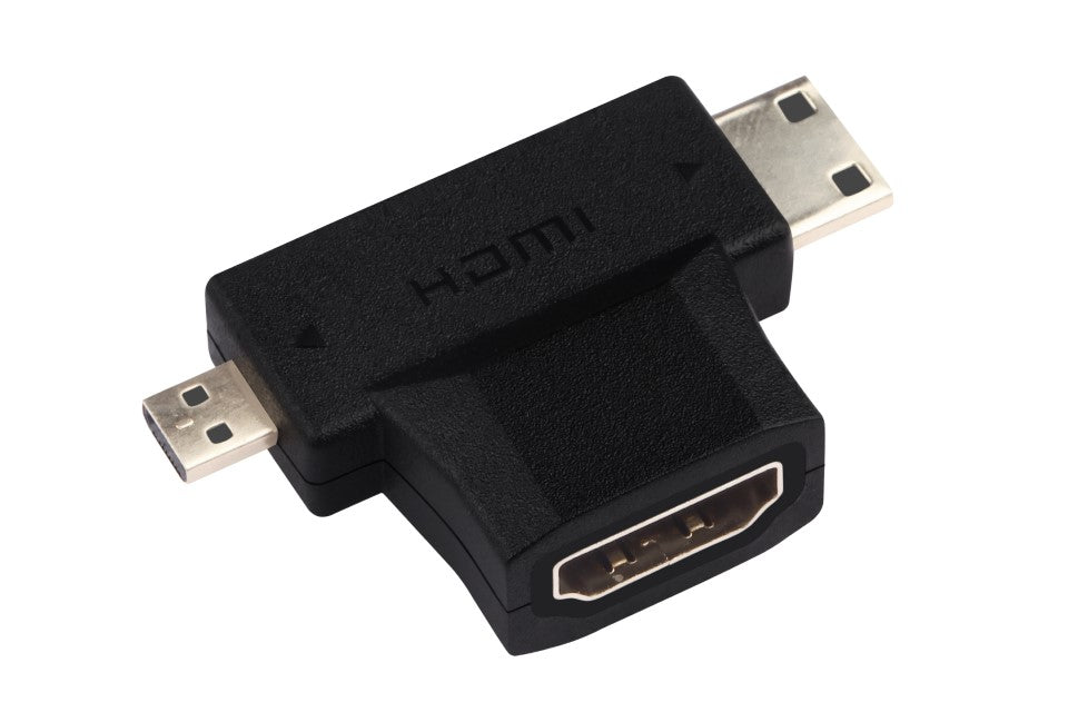 Nextech 2 in 1 Mini HDMI and Micro HDMI Male to HDMI Female Adapter Support Camera, Camcorder, DSLR, Video Card etc