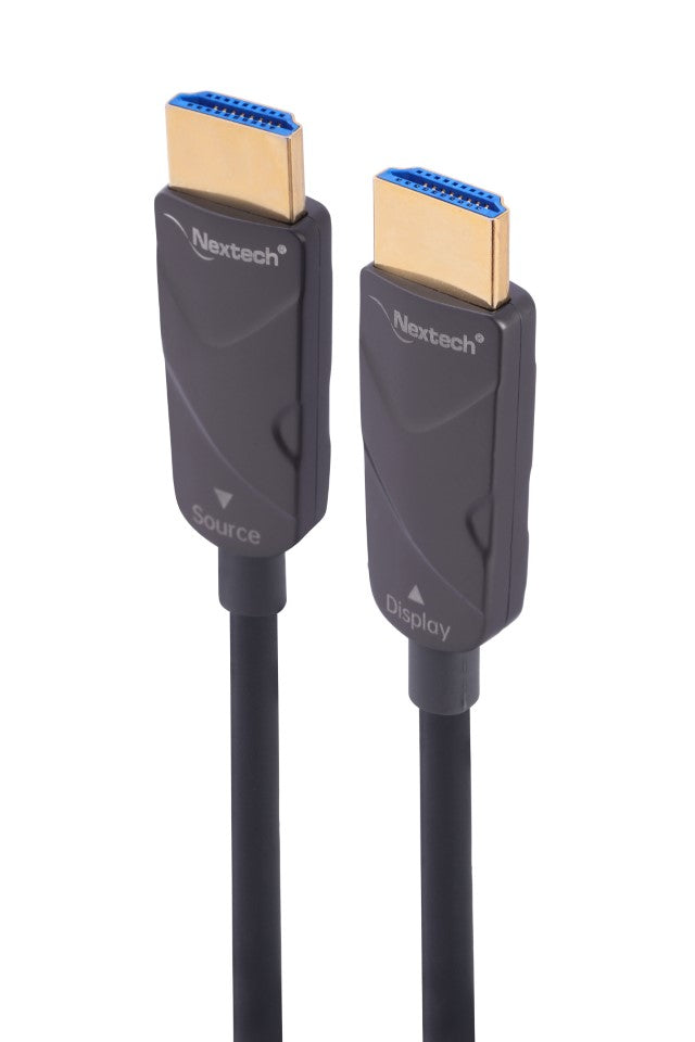 Nextech HDMI 2.0 Active Optical Cable 4K @60Hz, Supports 18Gbps Bandwidth, HDR, 3D connectivity over HDMI, ARC, Compatible with TV, Gaming Console, Laptop, PC, Projector and more (150Meter, Spruce Grey)