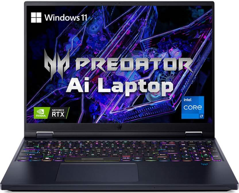 ACER PREDATOR HELIOS 16 INTEL CORE I7 14TH GEN 14700HX - (16 GB/1 TB SSD/WINDOWS 11 HOME/8 GB GRAPHICS/NVIDIA GEFORCE RTX 4070) PH16-72 GAMING LAPTOP (16 INCH, ABYSSAL BLACK)