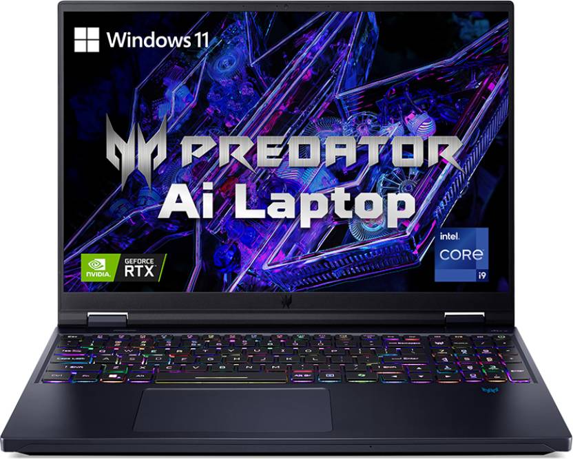 ACER PREDATOR HELIOS 16 2024 INTEL CORE I9 14TH GEN 14900HX - (32 GB/1 TB SSD/WINDOWS 11 HOME/12 GB GRAPHICS/NVIDIA GEFORCE RTX 4080) PH16-72 GAMING LAPTOP (16 INCH, ABYSSAL BLACK)