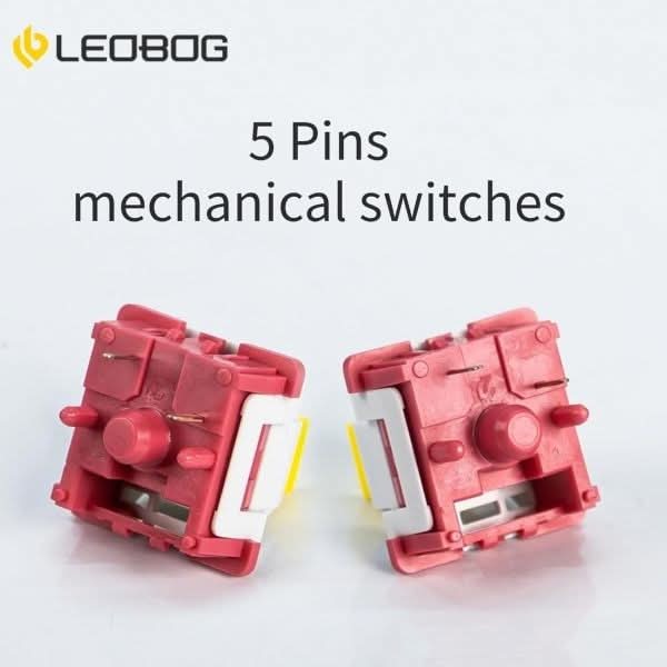 Aula LEOBOG Nimbus Linear Mechanical Switch – Ultra-Smooth, Pre-Lubed, Hot-Swappable, Ideal for Custom Keyboards, 100pcs (NS100)