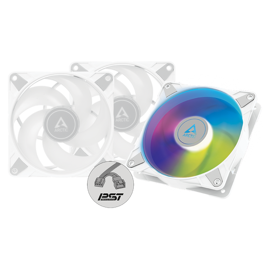 ARCTIC P12 PWM PST A-RGB (WHITE) - 3 PACK
