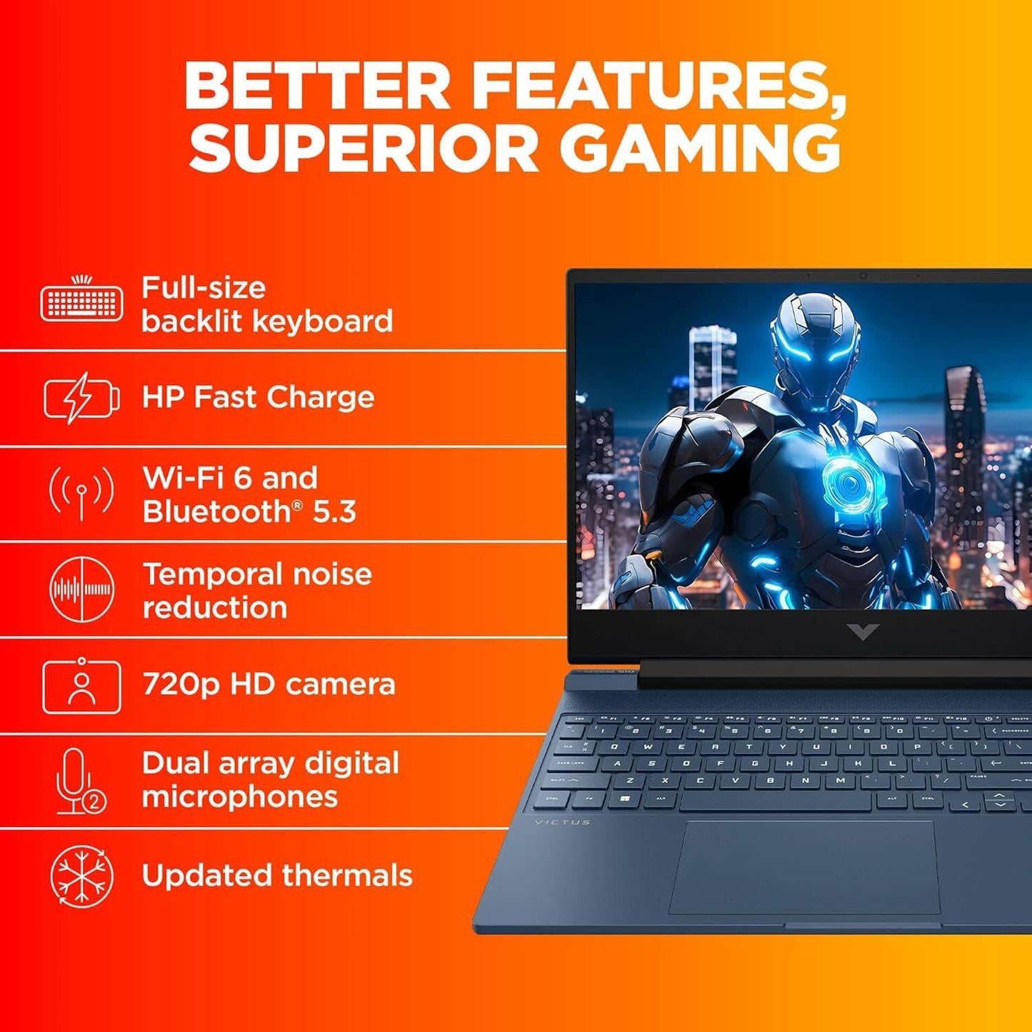 HP VICTUS 15 15-FB3036AX GAMING LAPTOP (AMD RYZEN 7 8645HS/16 GB/512 GB SSD/8GB-GEFORCE/WINDOWS 11 HOME/MSOFFICE/FULL HD)