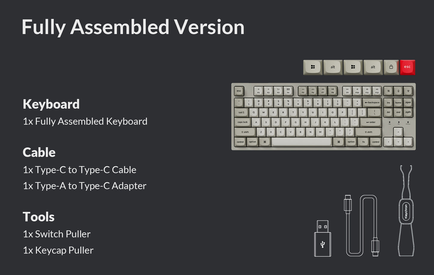 Keychron C1 Pro 8K QMK Wired Custom Mechanical Keyboard