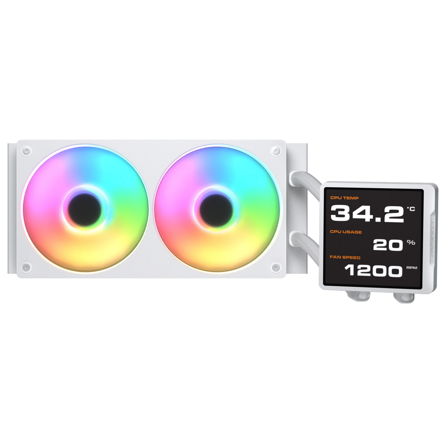 Cougar Poseidon Vistek Pro ARGB 240 White LCD Liquid Cooler