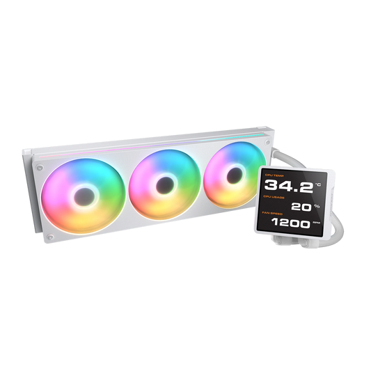 Cougar Poseidon Vistek Pro ARGB 360 White LCD Liquid Cooler