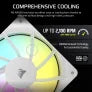 CORSAIR RS120 ARGB 120MM PWM FAN SINGLE PACK, WHITE