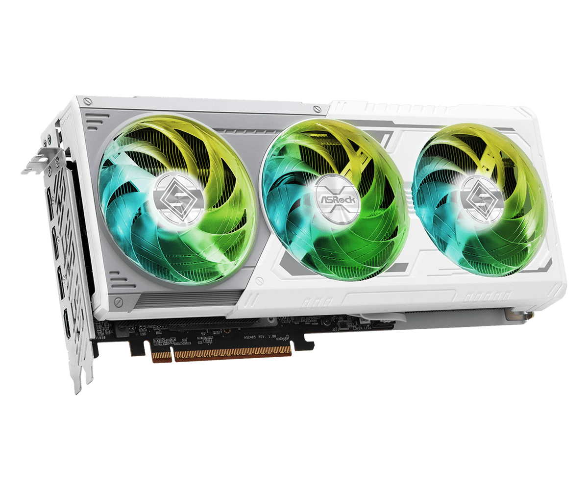 Asrock AMD Radeon RX 9070 XT Steel Legend 16GB White