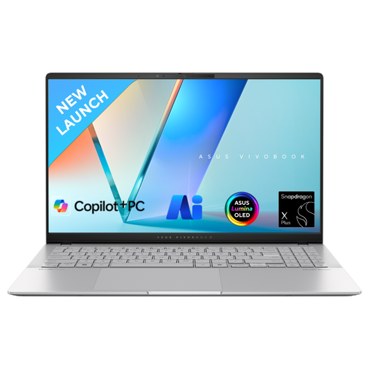 ASUS VIVOBOOK S 15 OLED, QUALCOMM AI POWERED LAPTOP,SNAPDRAGON X PLUS X1P 42 100(16GB/1TB/QUALCOMM ADRENO GPU/15.6" 3K/WINDOWS 11 HOME)S5507QA-MA551WS