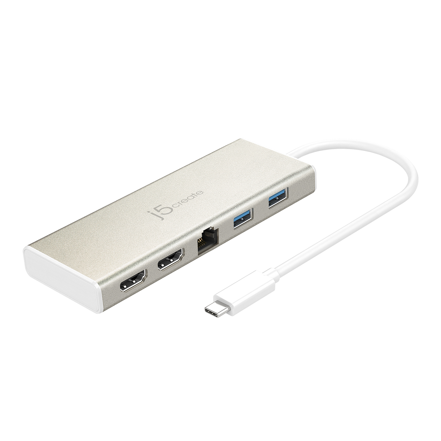 J5CREATE JCD381 USB Type Dual HDMI Mini Dock-Ethernet/ USB 3.1 HUB / PD2.0